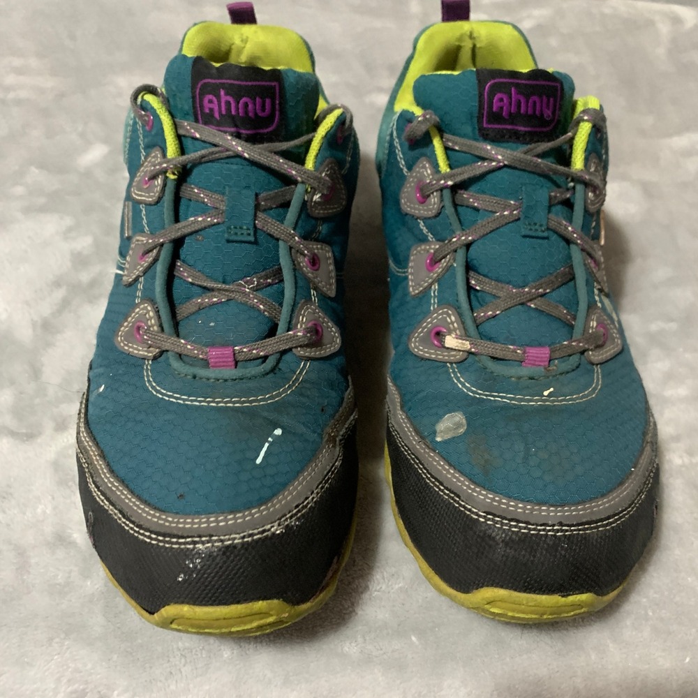Ahnu Sugarpine Shoes Women's Size 9 Trail Hiking Teal‎ Lime Green Vibram Flalw